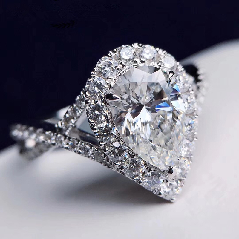 Bague de fiançailles en or bla - Moissanite Engagement Ring 1 Carat avis et prix