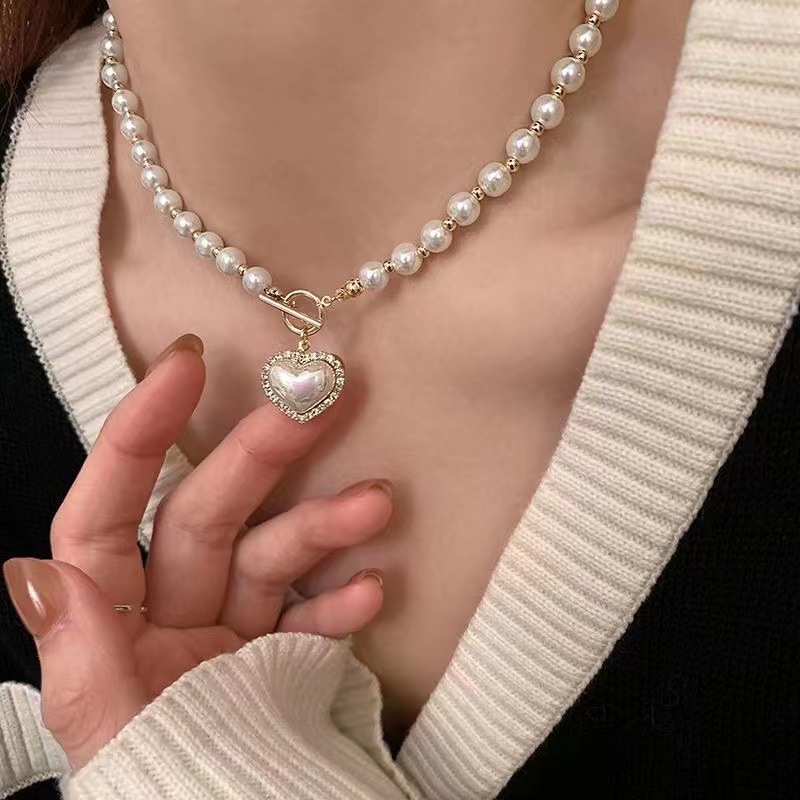 Collier ras du cou Vintage en  - Pearl Choker Necklace Vintage avis et prix