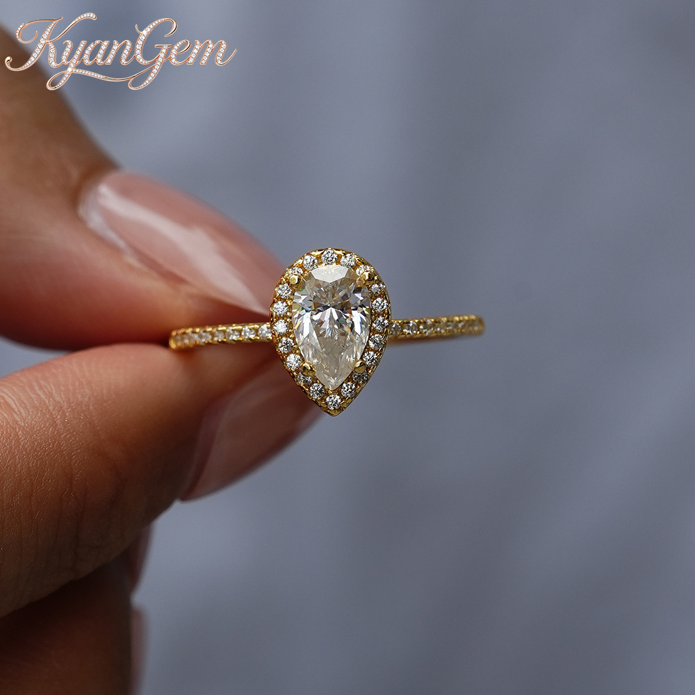 KyanGem – bague en or véritabl - Moissanite Engagement Ring 1 Carat avis et prix