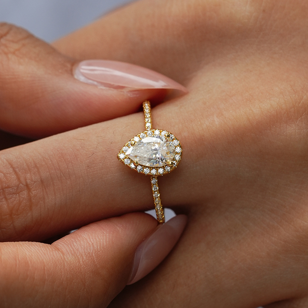 KyanGem – bague en or véritabl - Moissanite Engagement Ring 1 Carat avis et prix