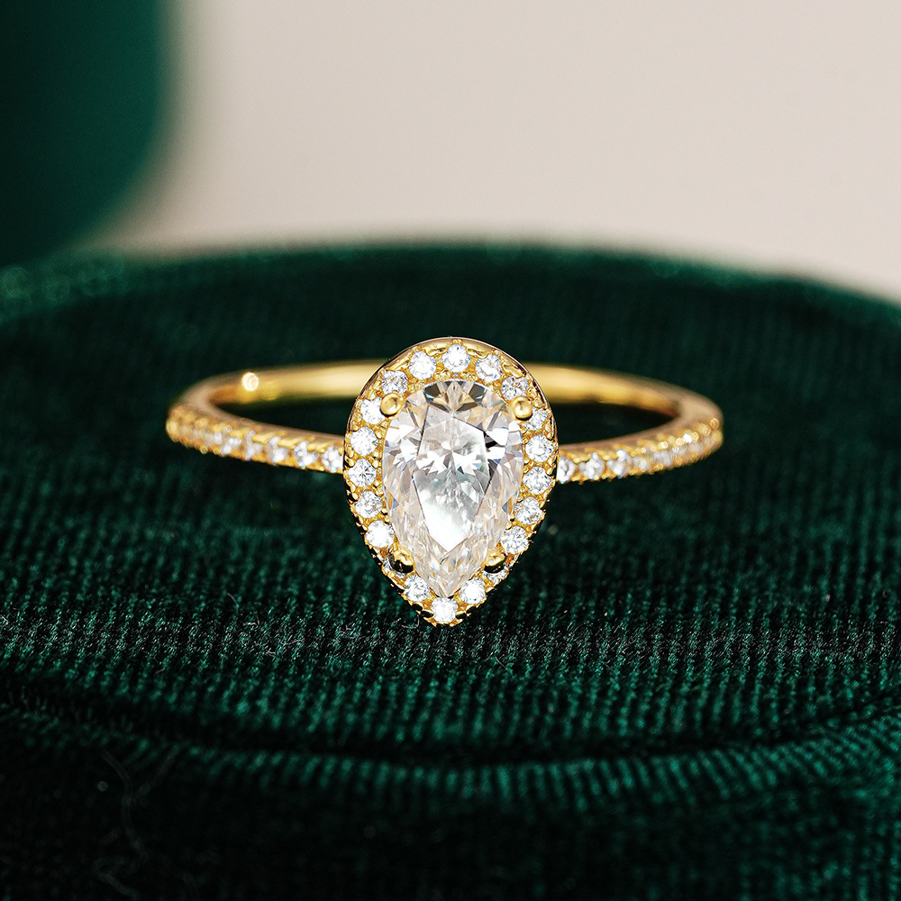 KyanGem – bague en or véritabl - Moissanite Engagement Ring 1 Carat avis et prix