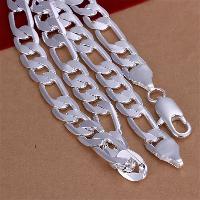 Collier en argent sterling 925 - Cuban Link Chain 12Mm avis et prix
