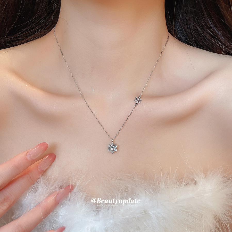Collier pendentif flocon de ne - Layered Pendant Necklace Aesthetic avis et prix