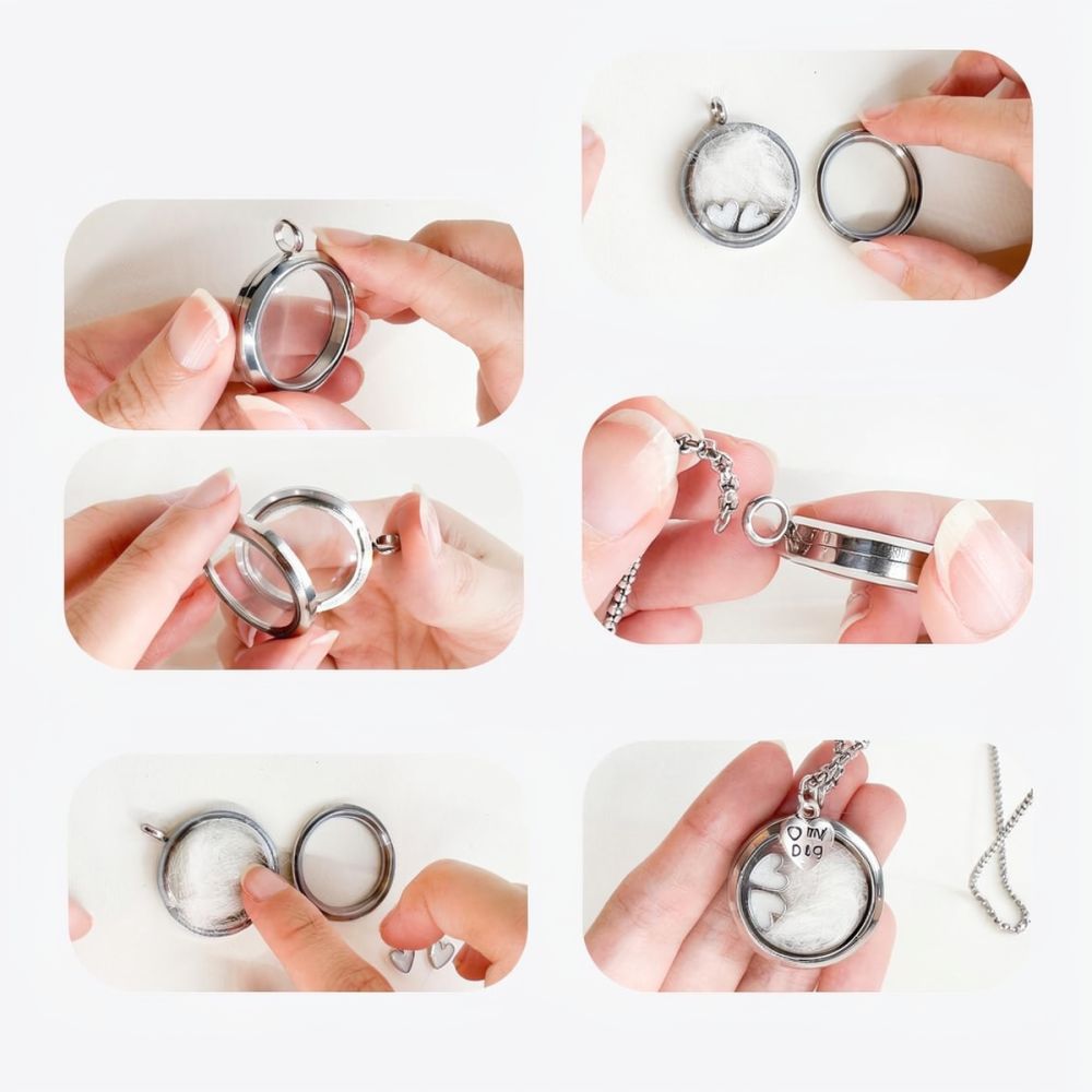 Collier souvenir en forme de c - Heart Locket Necklace Photo avis et prix