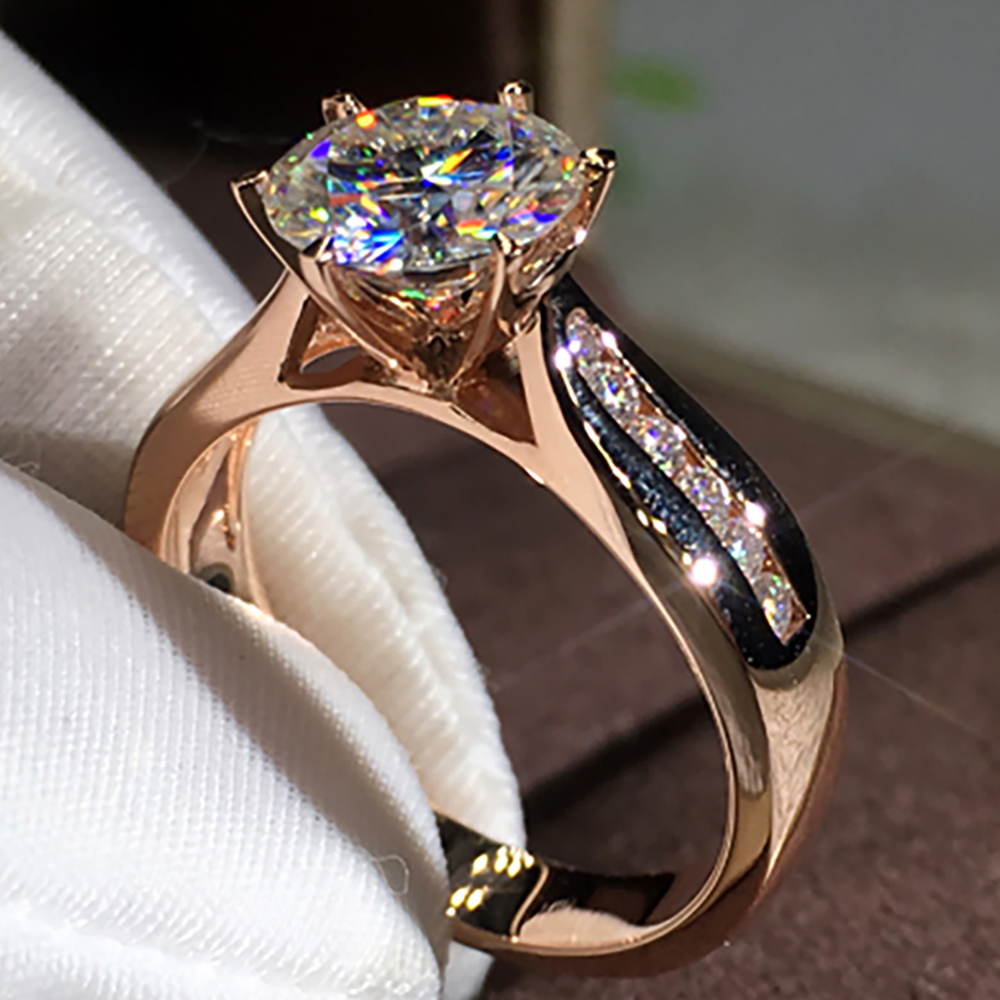 Bague de fiançailles en or bla - Moissanite Engagement Ring 1 Carat avis et prix