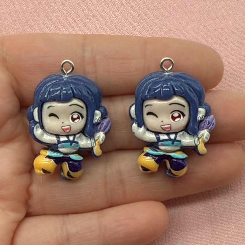 Pendentif en résine de dessin  - Earrings avis et prix