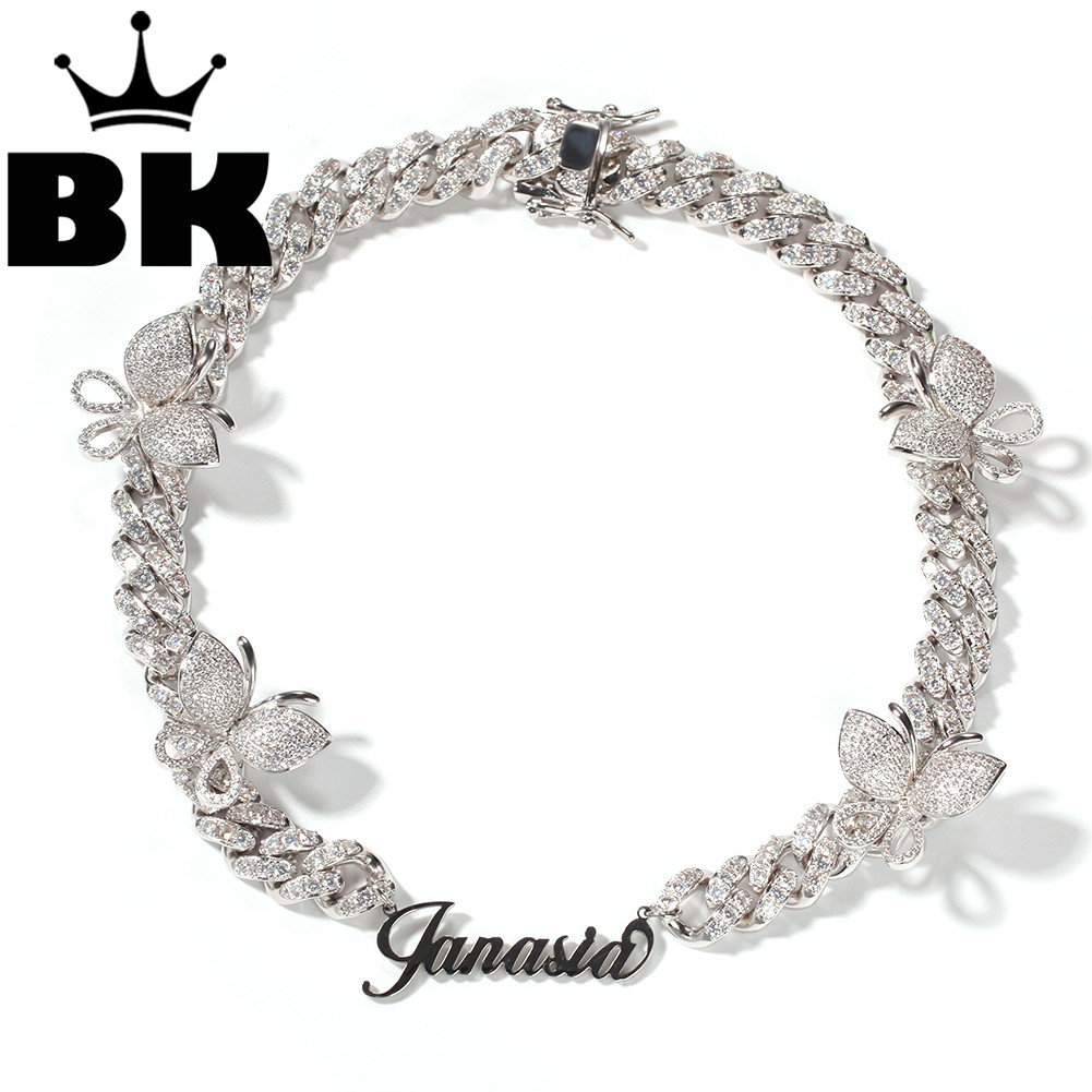 Collier papillon en cuivre pla - Cuban Link Chain 12Mm avis et prix