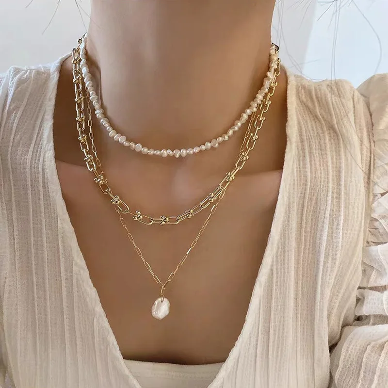 Colliers pendentifs en perles  - Pearl Choker Necklace Vintage avis et prix