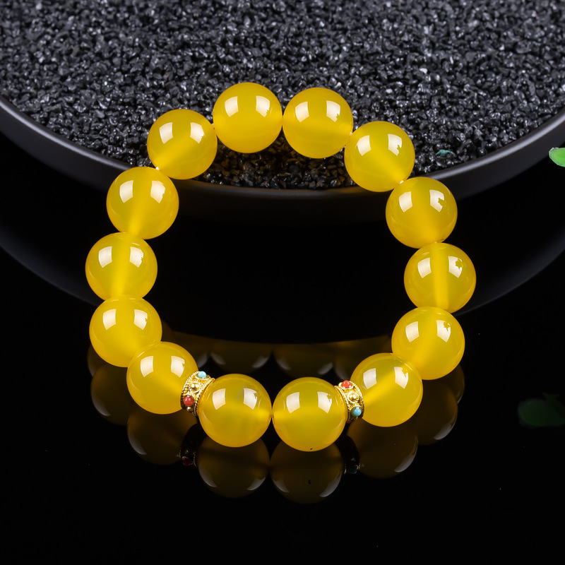 Jaune ambre jade, simple et po - Bracelets avis et prix
