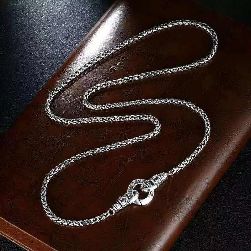 Nouveau collier en argent ster - 925 Sterling Silver Chain Necklace Men avis et prix