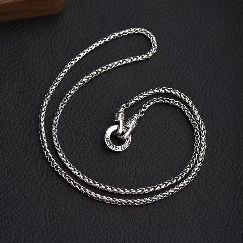 Nouveau collier en argent ster - 925 Sterling Silver Chain Necklace Men avis et prix